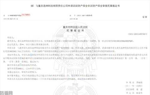 重庆造神科技公司因涉嫌非吸被立案：被法院冻结数百万资产(图4)