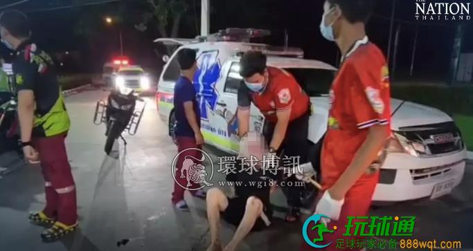 太疯了！有中国台湾男子持刀在泰国大城府加油站横冲直撞、恐吓他人，疑似吸毒！