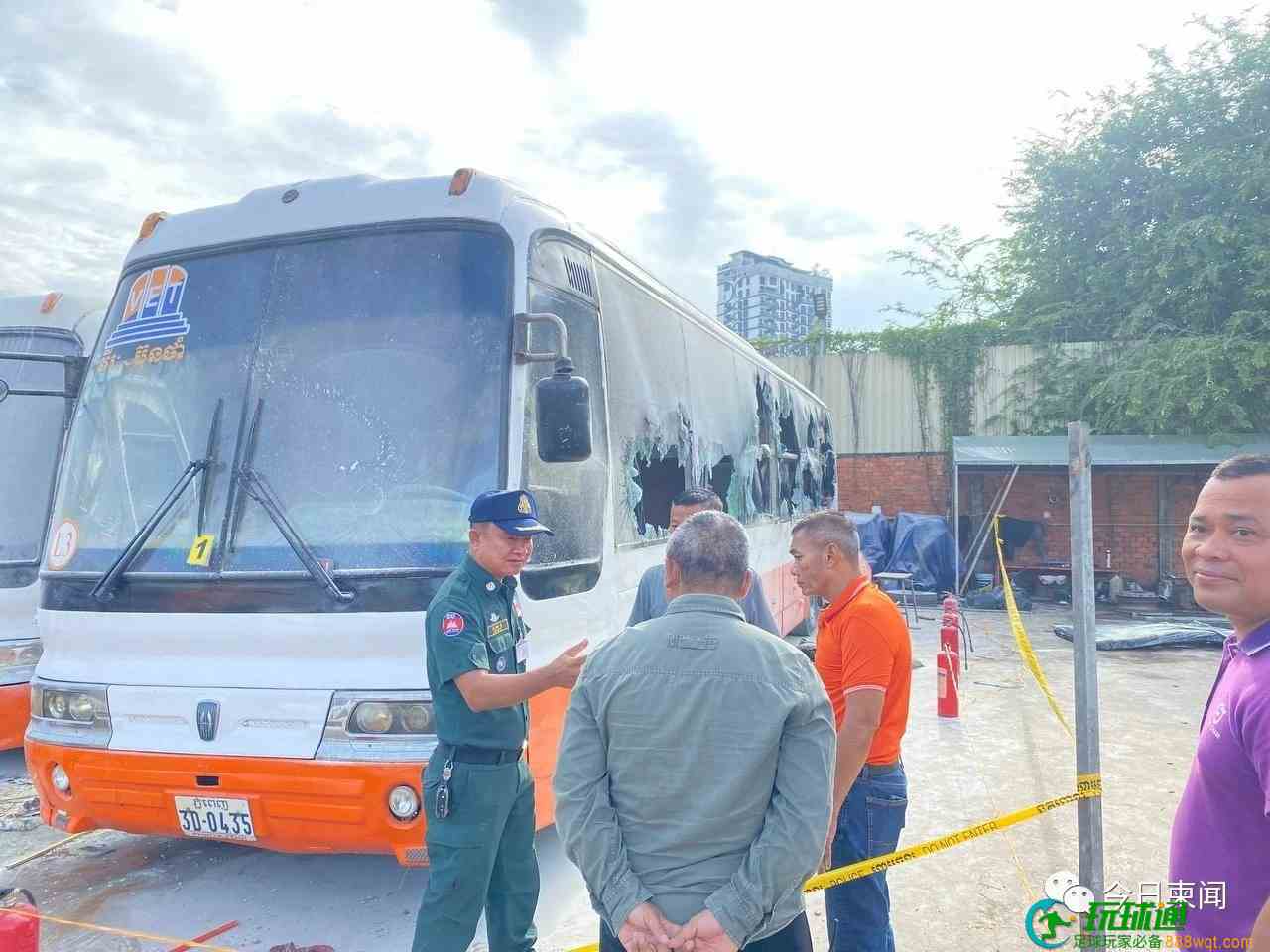 金边巴士公司一名员工火灾中身亡